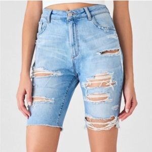 New DL1961 jerry bermuda shorts Frayed Denim